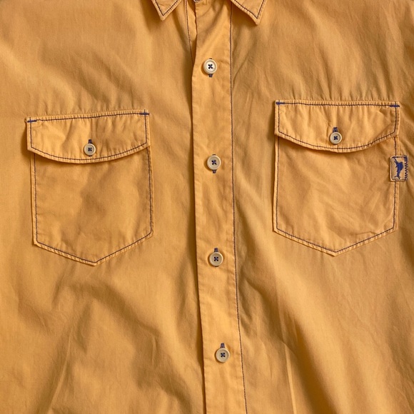 Tommy Bahama Men’s Orange Sherbet Long Sleeve Button -Up Shirt. XL - Picture 6 of 15